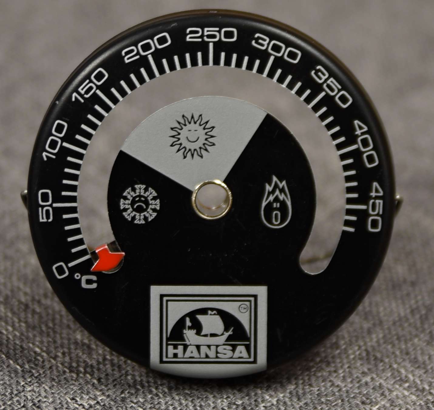 Měřič teploty spalin HANSA - Příložný teploměr na kouřovody, s magnetem - teplota spalin