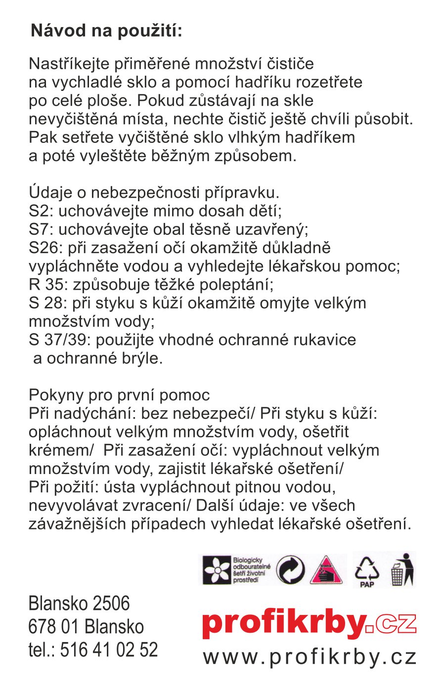 Čistič krbových skel Profikrby - Krbařka - velmi účinný čistič krbových skel