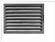 Termopen Litinový rošt pro kamna a krby rošt obdélníkový-plochý R8x11 rozměry 210x290 mm tloušťka 15 mm