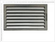 Termopen Litinový rošt pro kamna a krby rošt obdélníkový-plochý R7x12 rozměry 184x316 mm tloušťka 15 mm