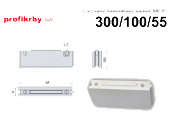   Kamnářská šamotová tvarovka Lisovaný šamot SIII-K - 300/100/55 (pero-drážka)