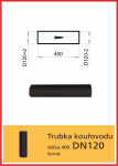 THORMA Filakovo Kouřovod průměr D120 Roura kouřová 120/400 černá