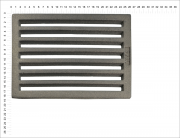 Termopen Litinový rošt pro kamna a krby rošt obdélníkový-plochý R7x10 rozměry 184x263 mm tloušťka 15 mm