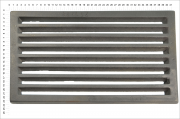 Termopen Litinový rošt pro kamna a krby rošt obdélníkový-plochý R9x16 rozměry 236x418 mm tloušťka 15 mm