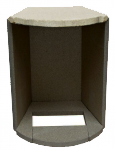 Náhradní díl pro kulatá krbová kamna THORMA ANDORRA, CADIZ, DELIA, ZARAGOZA deflektor - vermiculit strop (310x370x25 mm)