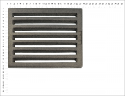 Termopen Litinový rošt pro kamna a krby rošt obdélníkový-plochý R7x9 rozměry 184x236 mm tloušťka 15 mm