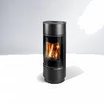 Sloupová krbová kamna Krbová kamna ATIKA PLUS keramika černá-matná, černý lak