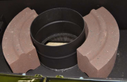 THORMA - krbové vložky Sálavý obklad kouřovodu (2 segmenty) Akumulační obklad magnetit BORGHOLM - 10 kg