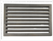 Termopen Litinový rošt pro kamna a krby rošt obdélníkový-plochý R9x14 rozměry 236x367 mm tloušťka 15 mm