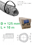 Multi-VAC tepelně a zvukově izolovaná trubka DS127 Al - D125 L10m - izolace 25mm