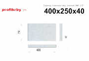   Kamnářská šamotová deska tloušťka 40 mm Tažený šamot SIII-KP - 400x250x40