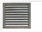 Termopen Litinový rošt pro kamna a krby rošt obdélníkový-plochý R9x10 rozměry 236x263 mm tloušťka 15 mm