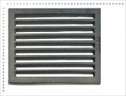 Termopen Litinový rošt pro kamna a krby rošt obdélníkový-plochý R9x11 rozměry 236x290 mm tloušťka 15 mm