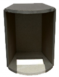 Náhradní díl pro kulatá krbová kamna THORMA ANDORRA, CADIZ, DELIA, ZARAGOZA vermiculit spodní přední (117x230x25 mm)