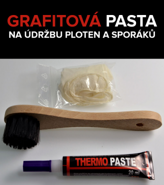 Grafitová pasta profikrby na renovaci litiny a ploten sporáků, 20ml