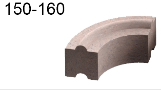 Akumulační obkladový prstenec magnetitový profikrby AKUMOL-M-DN170 pro kouřovody 150 až 160, segment 4,8 kg (kruh 19,1 kg)