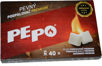 Pe-Po www.severochema.cz Pevný podpalovač PEPO PREMIUM - 40 ks podpalovačů