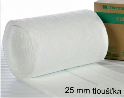 Izolační rohož do 1200 °C TACHTECH síla 25 mm , šíře 610 mm s objemovou hmotností 96 kg/m3