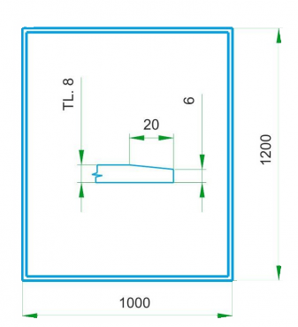 Podložka - sklo pod kamna tloušťka 8 mm Lienbacher 100x120 oblouk