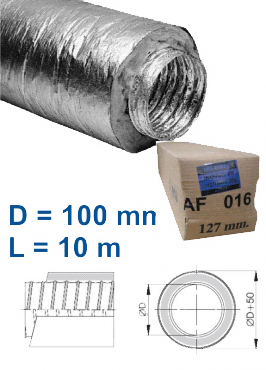 tepelně izolovaná hliníková trubka Multi-VAC DI102 Al  - D100 L10m