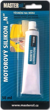 Silikon na lepení těsnění profikrby MA - vysokoteplotní silikona, neutrální 50g - pro lepení těsnění kamen a krbových vložek - do drážky