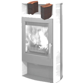 Sálavý obklad kouřovodu (4 segmenty - 19 kg) ProfiKrby Akumulační obklad magnetit ALVESTA - 19 kg