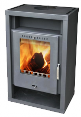Krbová kamna Thorma THORMA Filakovo Hörby šedá - 7kW, šamotová vyzdívka, dvouplášťová