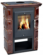 Krbová kamna Thorma kachlová THORMA Filakovo Borgholm Keramik tm. hnědá