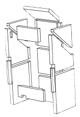 Náhradní vyzdívka pro krbová kamna s kouřovodem nahoru servis THORMA Filakovo - Profikrby s.r.o. Blansko BOZEN TOP, VERONA TOP - sada šamotů pro prosklená kamna - náhradní díl Thorma
