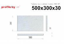 Kamnářská šamotová deska tloušťka 30 mm RHI Magnesita Tažený šamot SIII-KP - 500x300x30