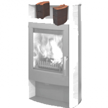 Sálavý obklad kouřovodu (4 segmenty - 19 kg) ProfiKrby Akumulační obklad magnetit ALVESTA - 19 kg